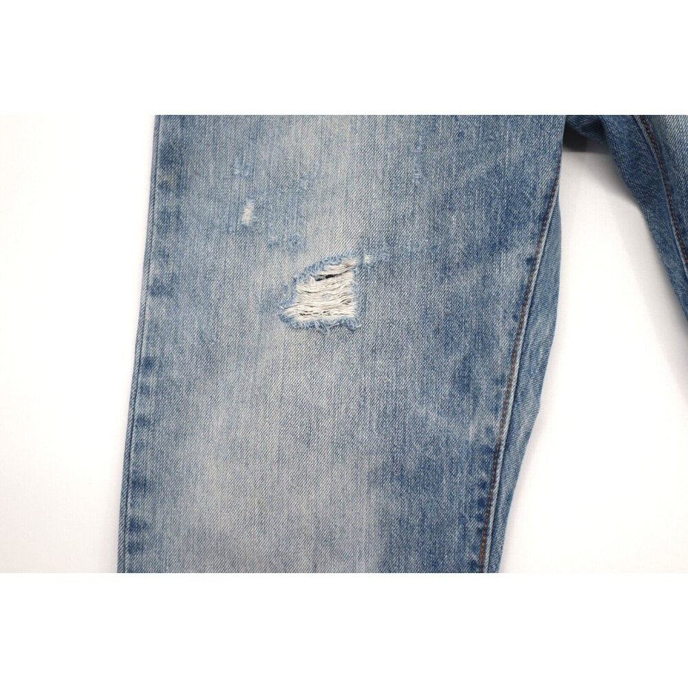 Levi's 501 Size 28 Straight Denim Jeans Men Distressed Faded - Picture 8 of 13